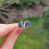 Multi Stone Ring , 925 Silver Rare Emerald & Iolite Stone Ring