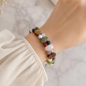 Multi Stone Bracelet ,Several Tybes Of Stones