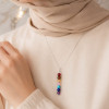 925 Sterling Silver Seven Chakras Natural Stone Pendant