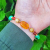 Multi Stone Bracelet , 8mm Citrine , Red Agate , Amber & Malachite Bracelet Multi Stone Bracelet , 8mm Citrine , Red Agate , Amber & Malachite Bracelet