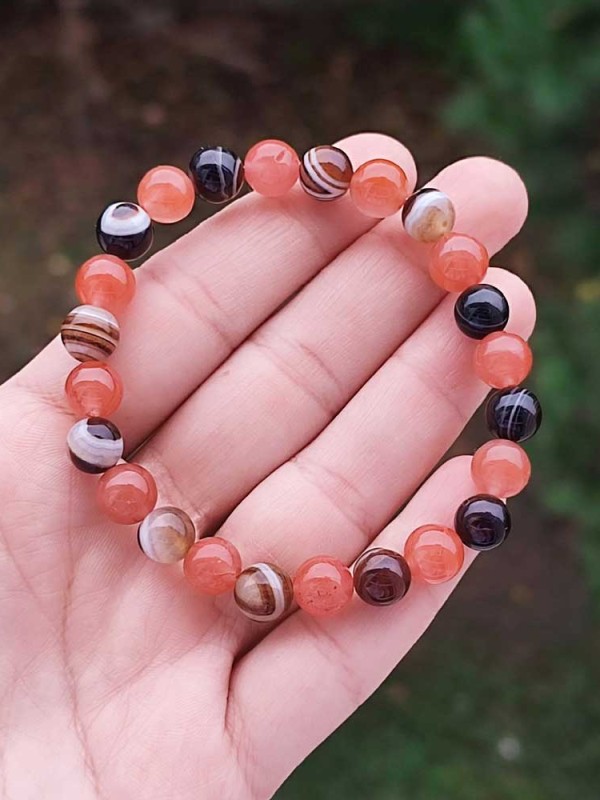 8mm Yemen Akik & Siyah Akik Bileklik