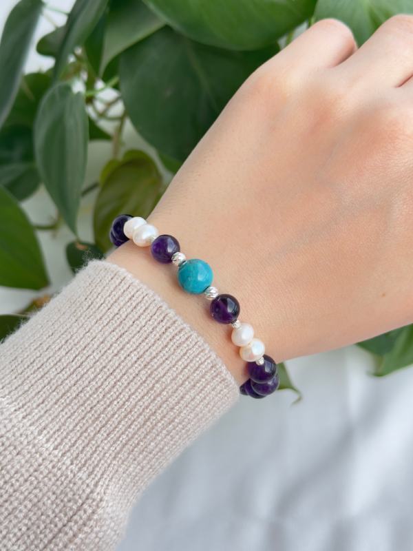8mm Natural Amethyst Bracelet