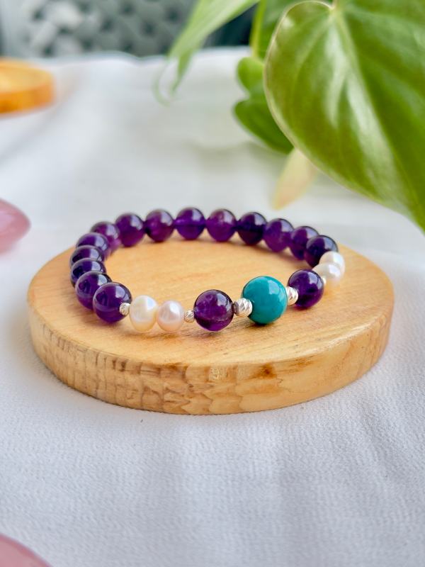 8mm Natural Amethyst Bracelet