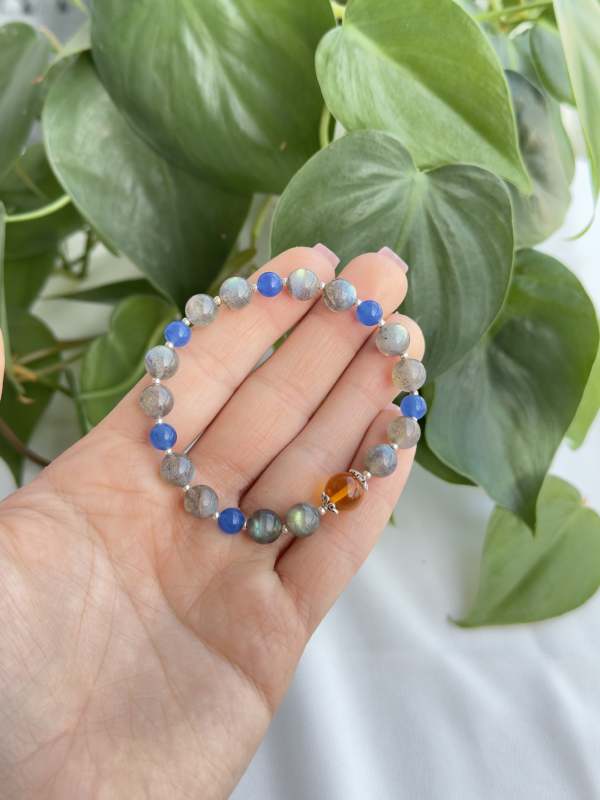 8 mm Labradorit Taşi Bileklik