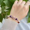 8mm Natural Red Agate , Rhodochrosite , Pearl & Amethyst Bracelet 8mm Natural Red Agate , Rhodochrosite , Pearl & Amethyst Bracelet