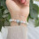 Multi Stone Bracelet , 8mm Natural Aquamarine , Morganite  Stone Bracelet