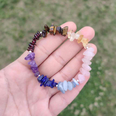 Multi Stone Bracelet ,Several Tybes Of Stones