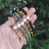 6mm Natural Amethyst & Pearl Bracelet 6mm Natural Amethyst & Pearl Bracelet