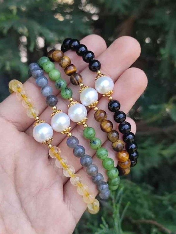6mm Siyah Oniks Taşi Bileklik