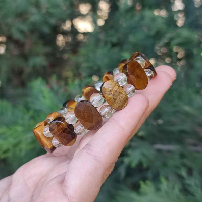 Natural Tiger Eye Stone Bracelet - Special Cat