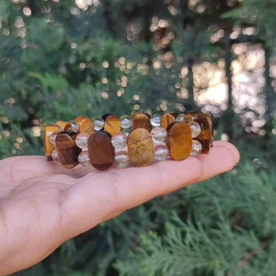 Natural Tiger Eye Stone Bracelet - Special Cat