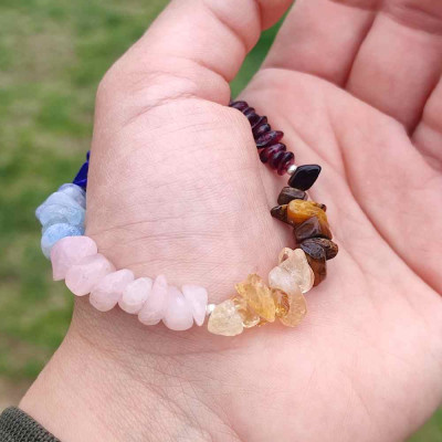 Multi Stone Bracelet ,Several Tybes Of Stones