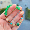 Multi Stone Bracelet , 8mm Green Agate , tiger eye , citrine , Turquoise & Malachite Stones Bracelet Multi Stone Bracelet , 8mm Green Agate , tiger eye , citrine , Turquoise & Malachite Stones Bracelet