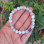 Multi Stone Bracelet , 8mm Natural Aquamarine , Morganite & Amethyst Stone Bracelet