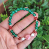 Multi Stone Bracelet , 6mm Green Agate , Red Agate , Rhodochrosite & Pearl Bracelet Multi Stone Bracelet , 6mm Green Agate , Red Agate , Rhodochrosite & Pearl Bracelet