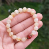 8mm Natural Citrine & Red Agate Stone Bracelet