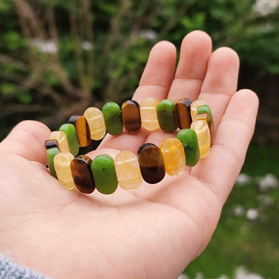 Natural Gemstone Bracelet - Special Cut