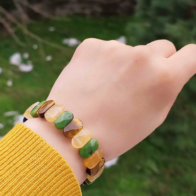 Natural Gemstone Bracelet - Special Cut