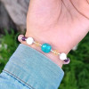 Multi Stone Bracelet , 8mm Rose Quartz , Turquoise , Moonstone , Amethyst & Citrine Stones Bracelet Multi Stone Bracelet , 8mm Rose Quartz , Turquoise , Moonstone , Amethyst & Citrine Stones Bracelet