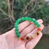 Multi Stone Bracelet , 8mm Green Agate , Red Agate , Tiger Eye & Golden Rutilated quartz Stones Bracelet