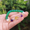 Multi Stone Bracelet , 8mm Green Agate , Rose Quartz , Citrine , Amethyst & Yellow Sapphire Stones Bracelet Multi Stone Bracelet , 8mm Green Agate , Rose Quartz , Citrine , Amethyst & Yellow Sapphire Stones Bracelet