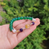Multi Stone Bracelet , 8mm Green Agate , Rose Quartz , Citrine , Amethyst & Yellow Sapphire Stones Bracelet Multi Stone Bracelet , 8mm Green Agate , Rose Quartz , Citrine , Amethyst & Yellow Sapphire Stones Bracelet