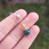 925 Sterling Silver Citrine & Malachite Stone Pendant 925 Sterling Silver Citrine & Malachite Stone Pendant