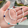 Multi stone Necklace , 925 Sterline Silver , chakras , pearl Necklace Multi stone Necklace , 925 Sterline Silver , chakras , pearl Necklace