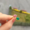 925 Silver Tourmaline & Green Onyx Stone Ring - Free Size 925 Silver Tourmaline & Green Onyx Stone Ring - Free Size
