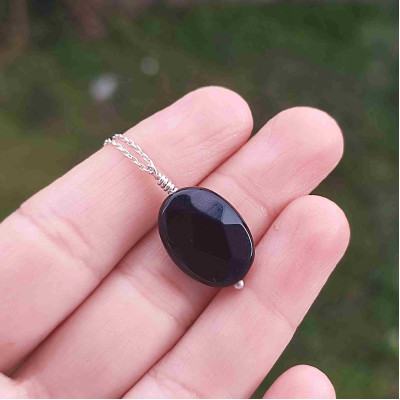 925 Silver Black Onyx Pendant