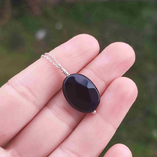 925 Silver Black Onyx Pendant