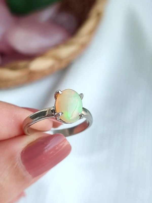 925 Gümüş Opal Taşı Yüzük