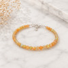 925 Silver Rare Fire Opal Bracelet