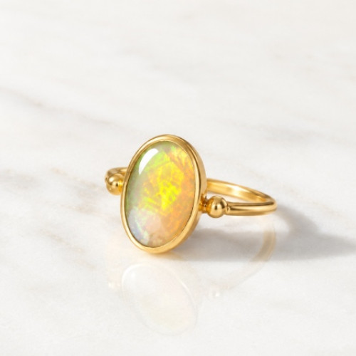 925 Silver Rare Opal Stone Ring