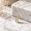 925 Silver Rare Fire Opal Pendant
