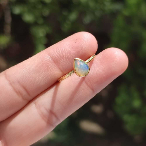 925 Silver Rare Opal Stone Ring