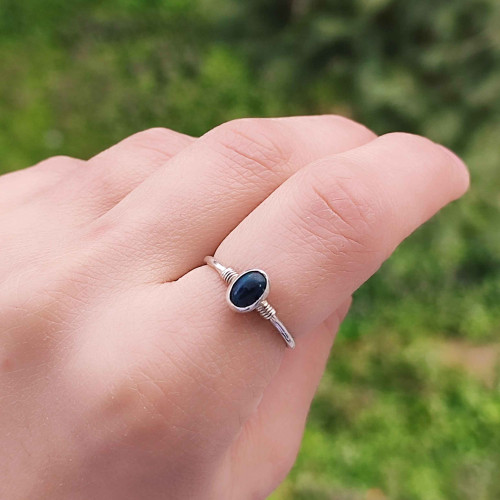 925 Silver Rare Opal Stone Ring