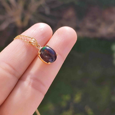 925 Silver Rare Fire Opal Pendant