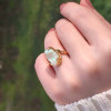925 Silver Rare Opal Stone Ring - Raw Shape