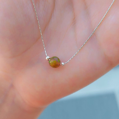 925 Silver Rare Fire Opal Pendant