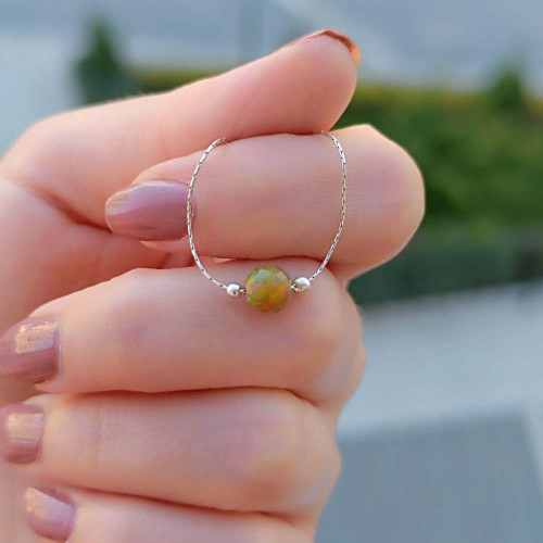 925 Silver Rare Fire Opal Pendant 