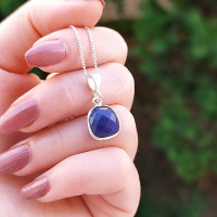 925 Silver Charoite Stone Pendant