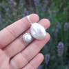 925 Golden Plated Silver pearl Stone set