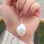 925 Sterling Silver White Pearl Necklace