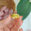 925 Silver Natural Peridot Stone Ring - Zircon Around