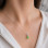925 Silver Natural Peridot Stone Pendant - Raw Shape