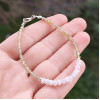 Multi Stone Bracelet , 925 Sterling Silver Peridot Stones & Moonstone Bracelet