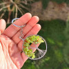 Natural Peridot Stone Keychain