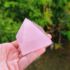 Natural Rose Quartz Energy Healing Pyramid