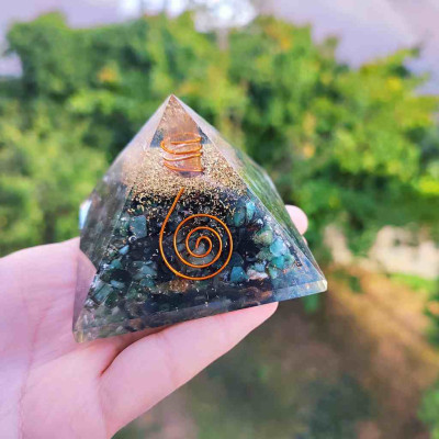 Emerald Energy Healing Orgone Pyramid